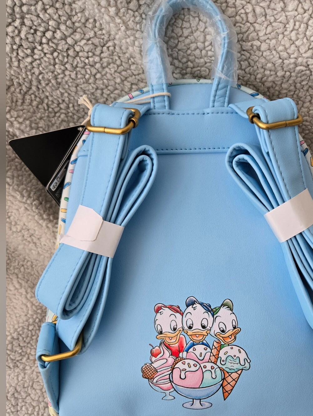 Loungefly Disney Donald Duck Nephews Huey Dewey Louie Ice Cream Mini Backpack - Picture 3 of 10